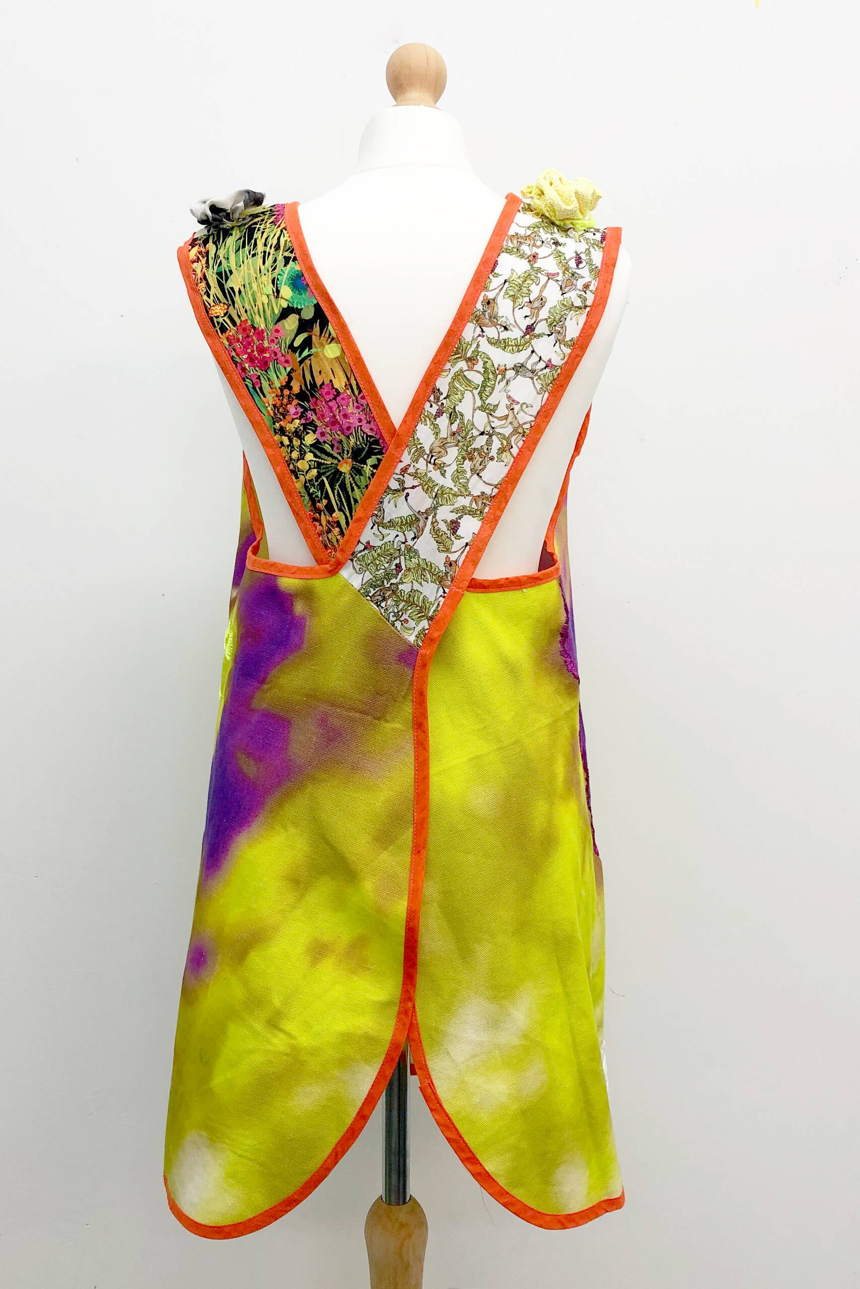 Fruits of Origin [pineapple] (collaboration with Goia Mujalli), Fabric, acrylic paint, hand-embroidery on hand-sewn garment, 2019