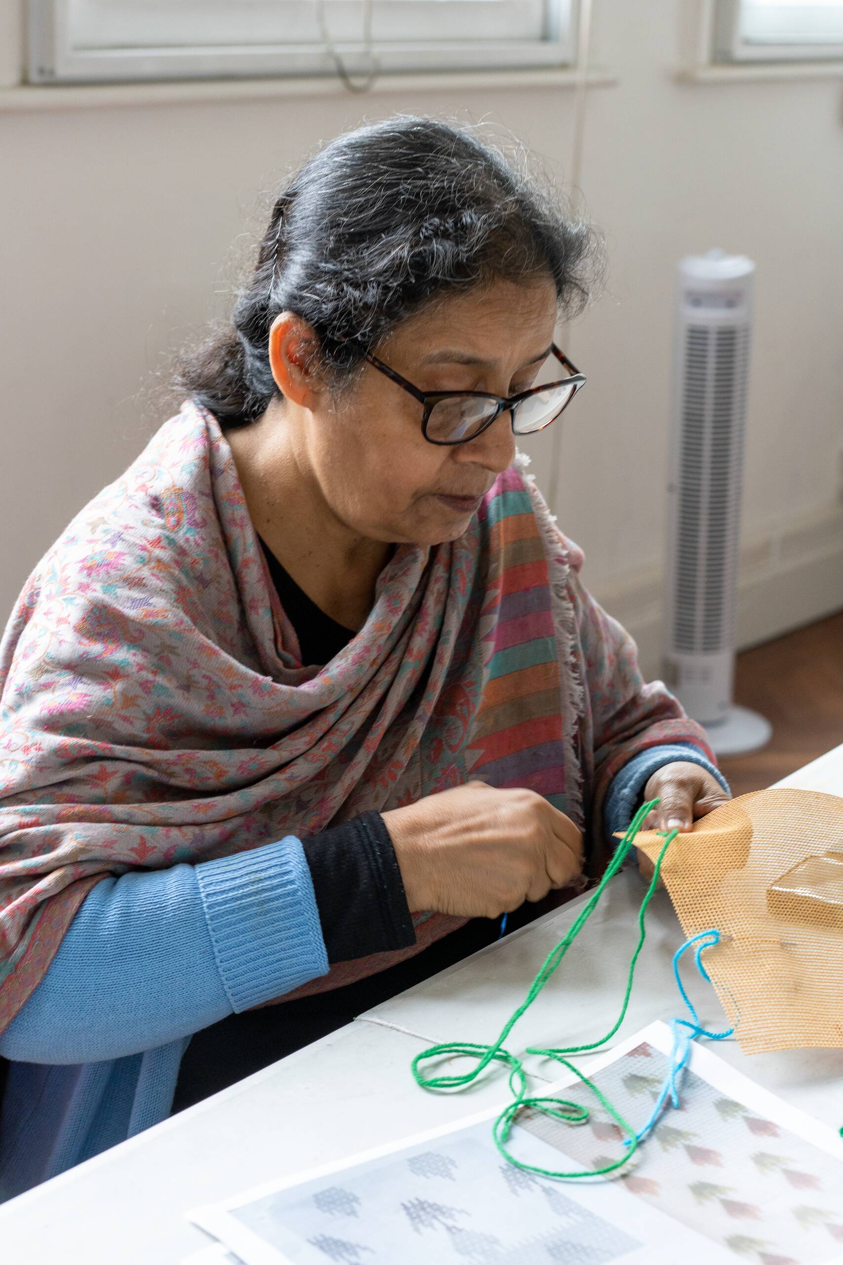 Mammoth Loop: A stitch in time, Series of 15 textile workshops with Redbridge Borough seniors, held at SPACE studios in collaboration with Age UK, London UK, 2021