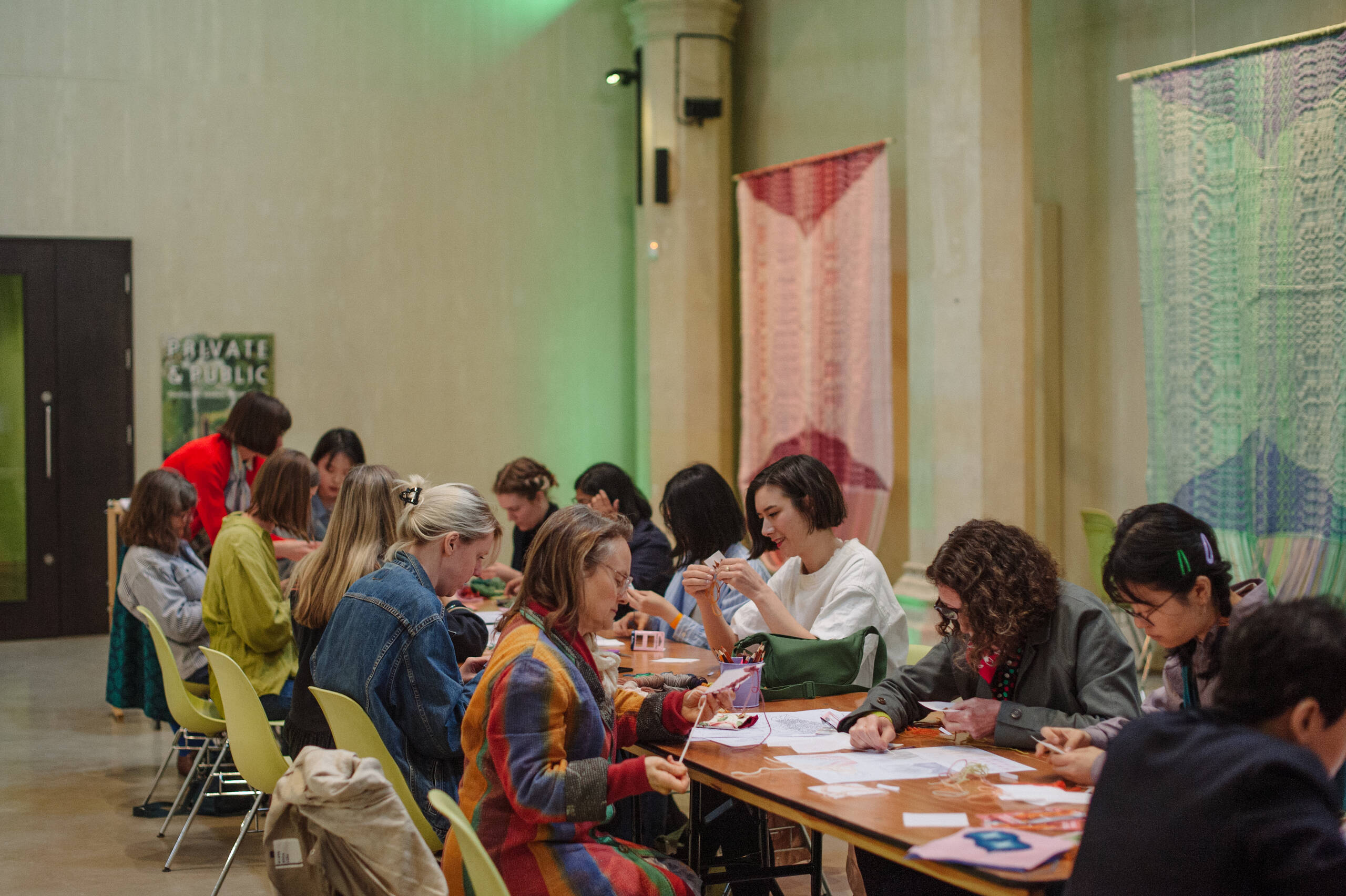 Memory Garden [workshop], Drop-in bargello workshop held at Garden Museum, London, 2023