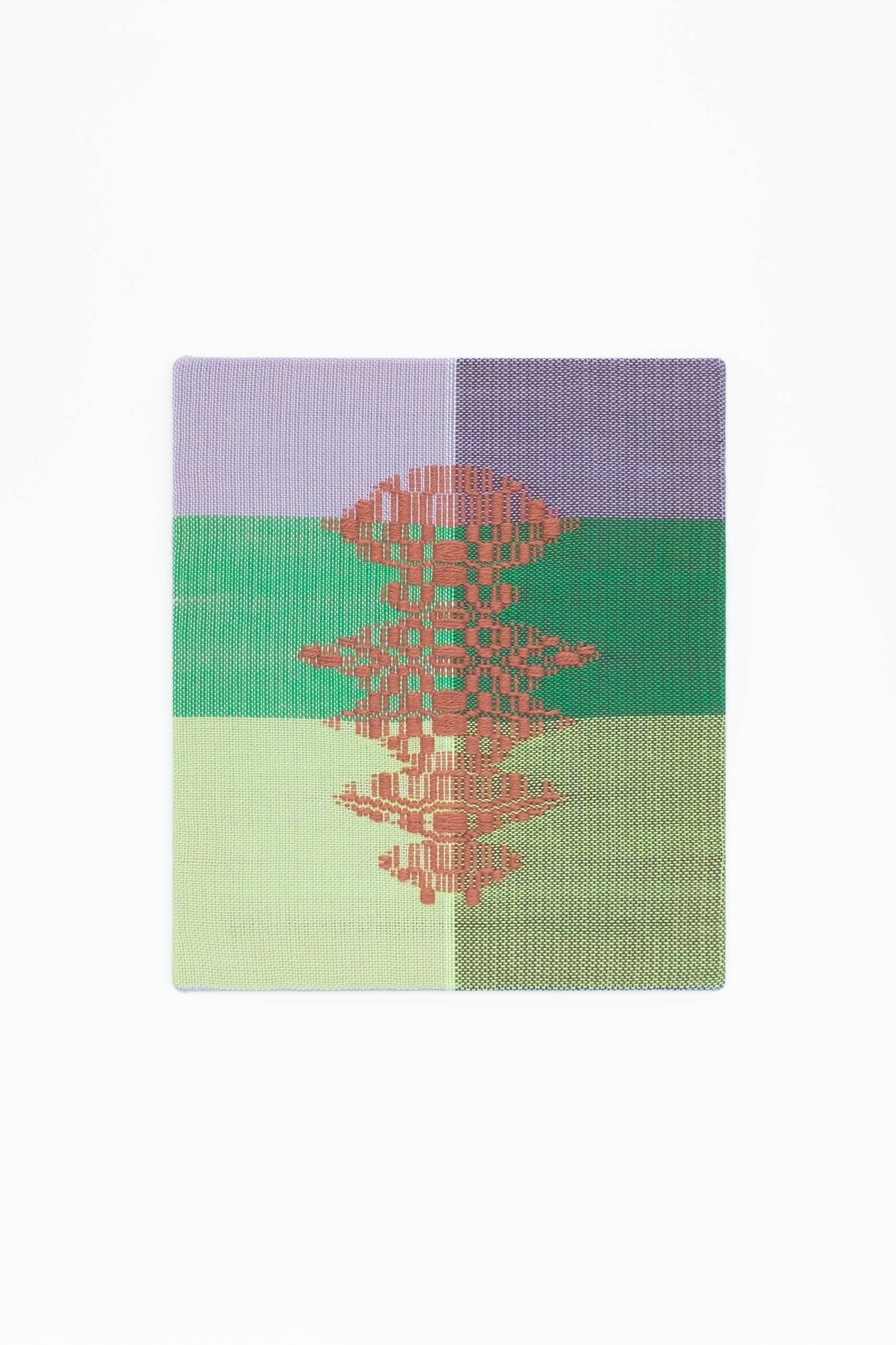 Solitary being [brick], Handwoven cotton and wool yarn, 2022