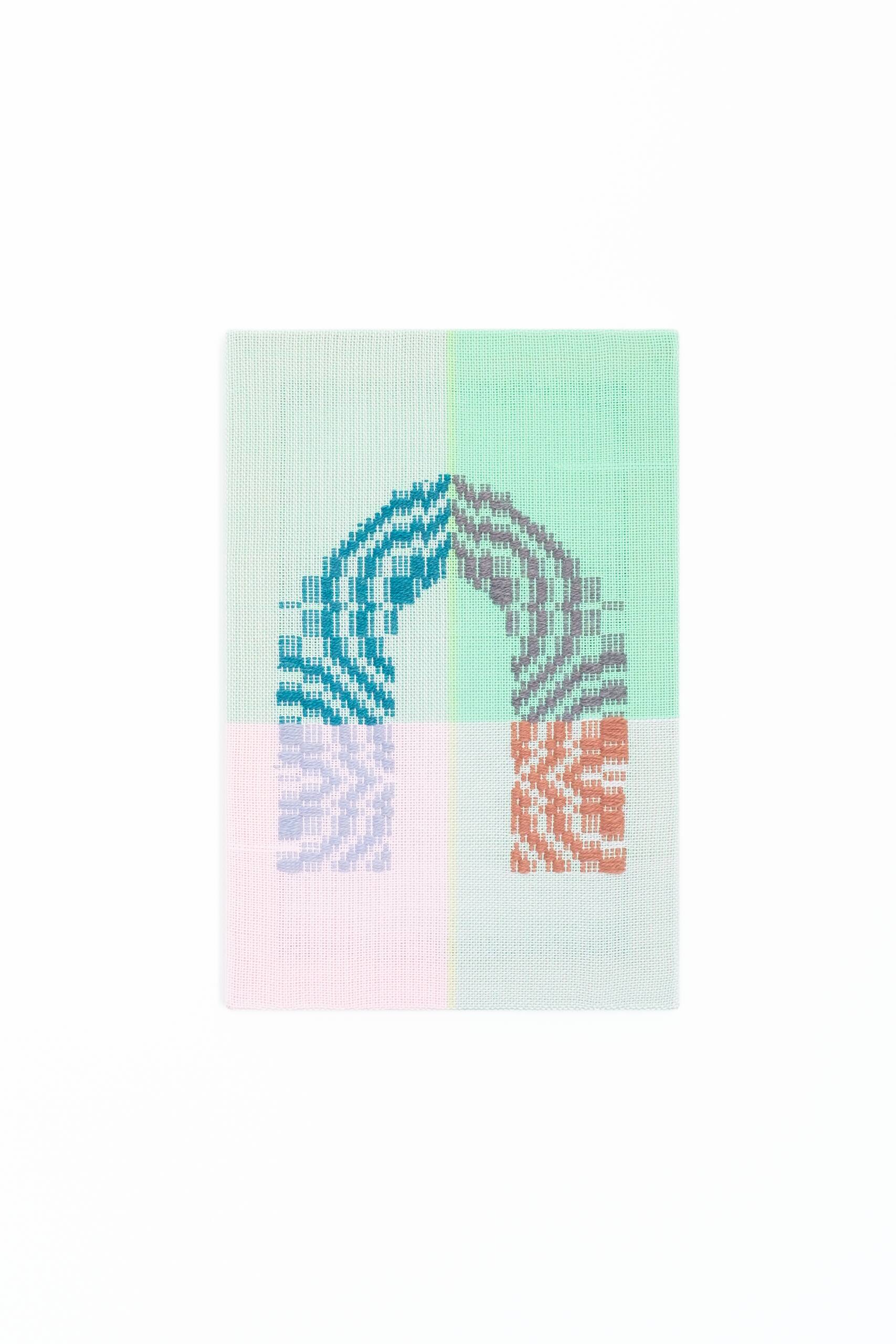 Thought-form [arch], Handwoven cotton and wool yarn, 2022