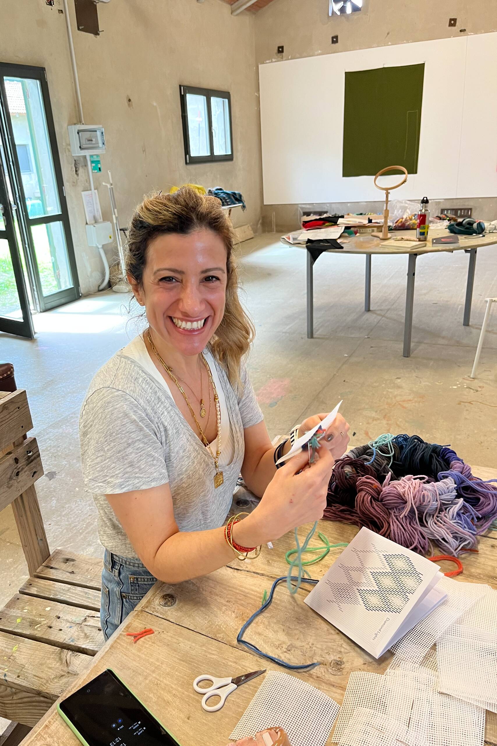 Villa Lena workshops, Series of 12 embroidery workshops held at Villa Lena as part of the Villa Lena Artist Residency, Tuscany Italy, 2022