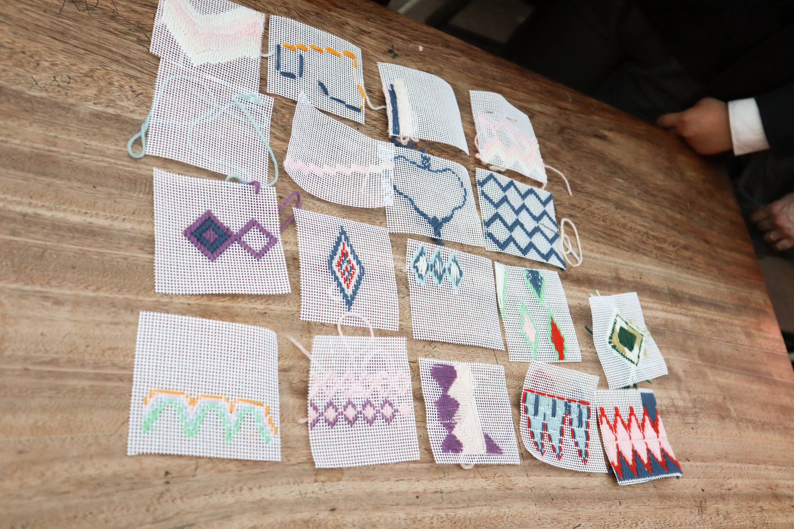 Youth workshop, Bargello workshop with secondary school students held at Jerwood Arts, London UK, 2022